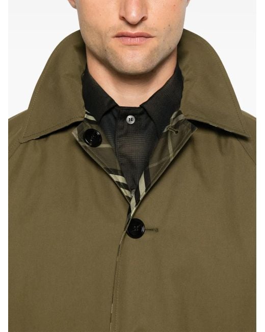 Burberry Green Reversible Trench Coat for men