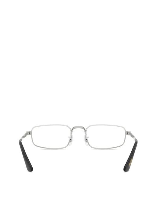 Ray-Ban White Brille Mit Eckigem Gestell