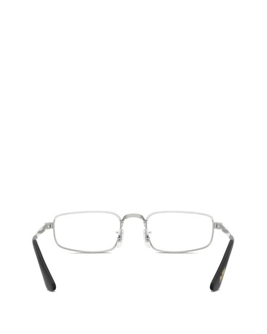 Ray-Ban White Rectangle-Frame Glasses