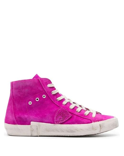 Baskets Paris À Patch Logo Philippe Model en coloris Pink