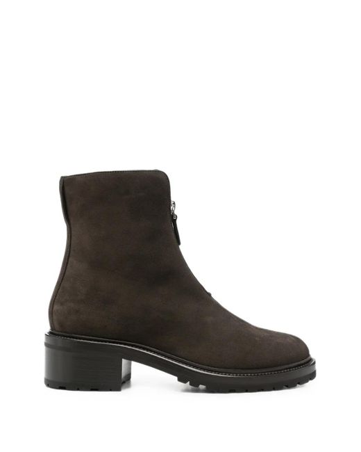 The Row Brown Leather Ankle Boots