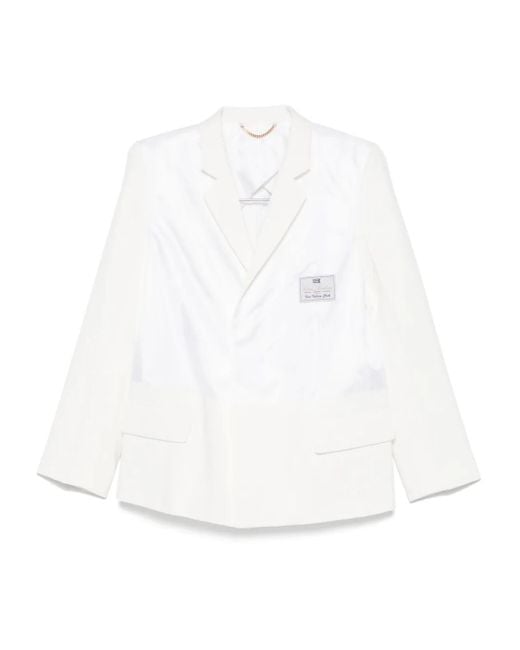 Victoria Beckham Blazer Met Logopatch in het White