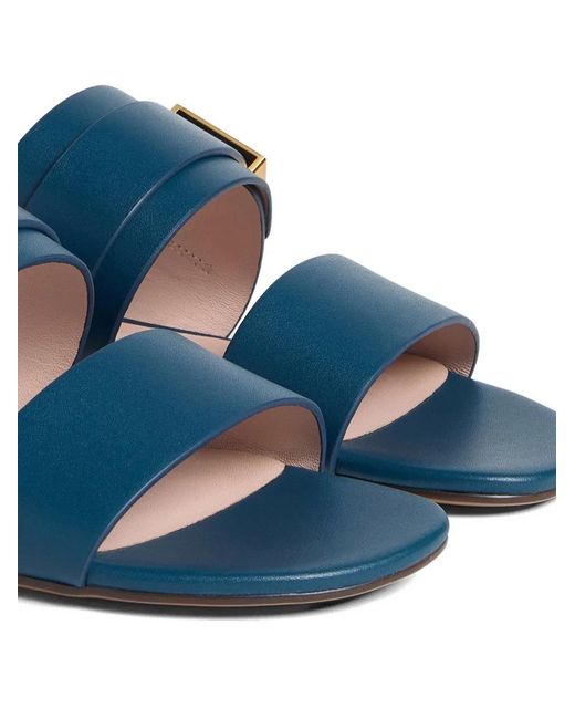 Coccinelle Blue Sandales C-Me Lock À Brides Double