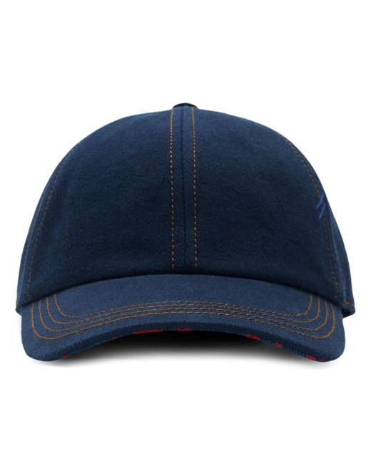 Burberry Blue Stitch-detail Denim Baseball Hat for men