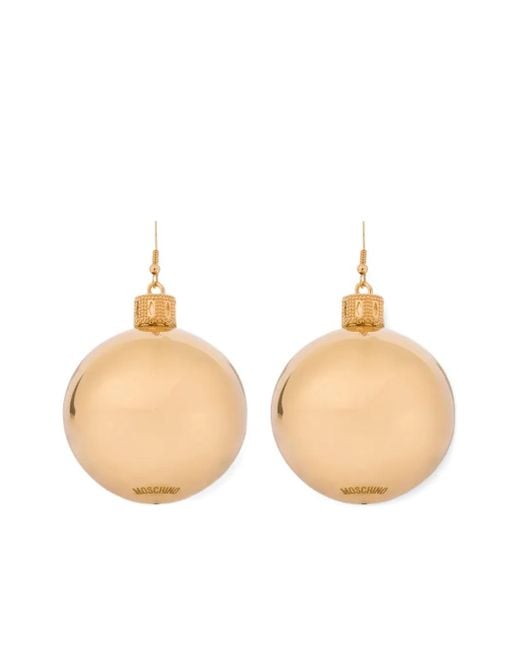 Moschino Natural Sphere-Shape Drop Earrings
