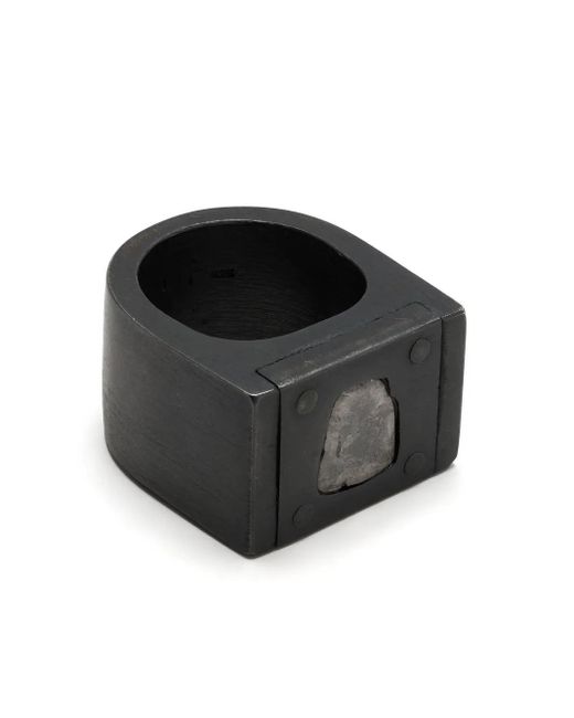 Parts Of 4 Black Plate Single Diamond Ring