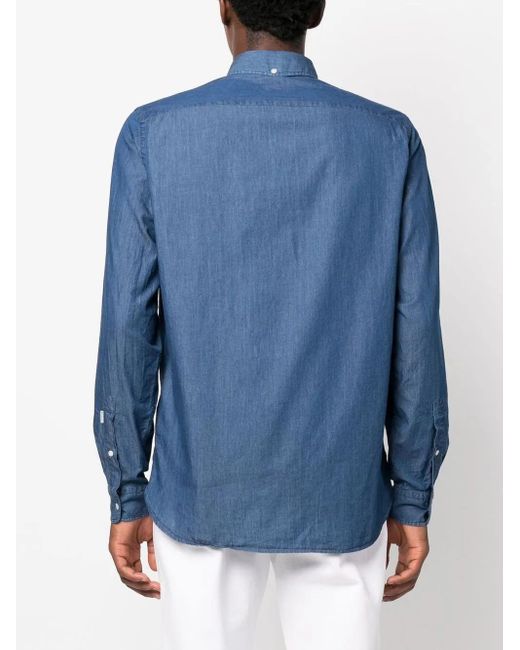 Woolrich Blue Classic Shirt Clothing for men