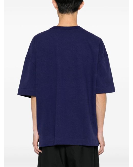 Lemaire Blue Chest-pocket Jersey T-shirt for men