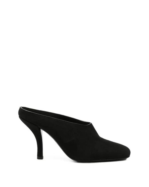 Totême Black Contour Suede Mules
