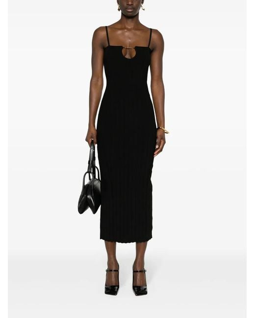 Jacquemus Black Bodycon Midi Dress La Robe Sierra