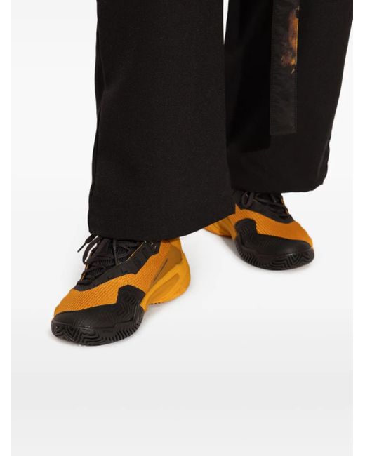 Y-3 Orange Barricade 13 Tennis Sneakers
