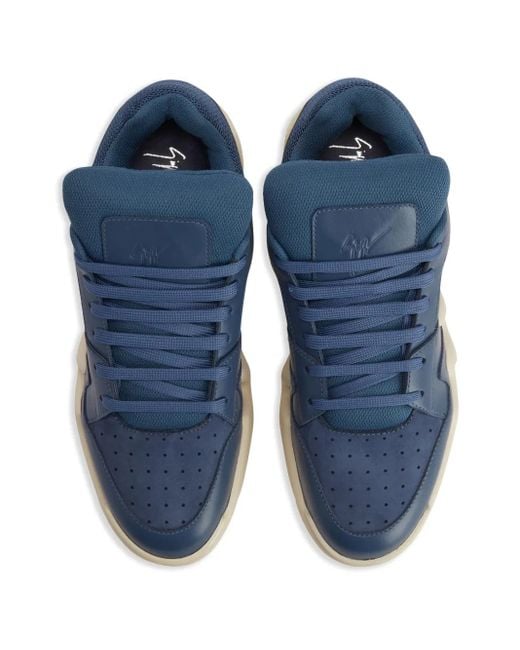 Giuseppe Zanotti Blue Talon Low-Top Leather Sneakers for men