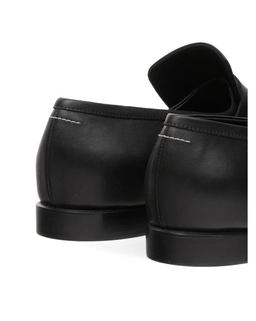 メンズ MM6 by Maison Martin Margiela レザーローファー Black