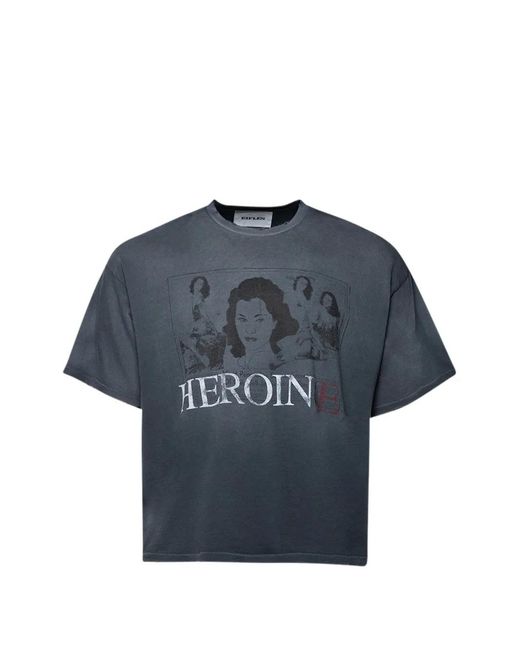 Eifles Blue Heroine Graphic T-Shirt for men