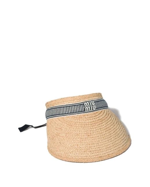 Miu Miu Multicolor Raffia Visor
