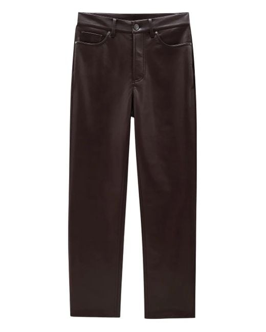 Anine Bing ボタン パンツ Brown