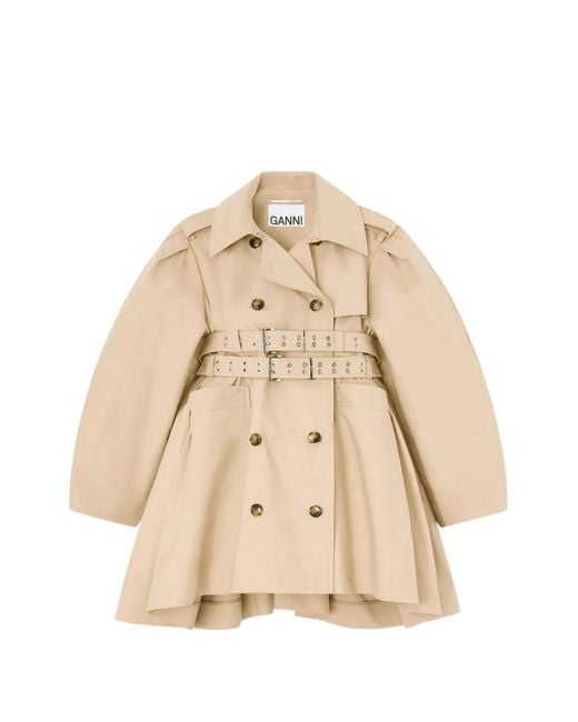 Ganni Natural Trench Coat