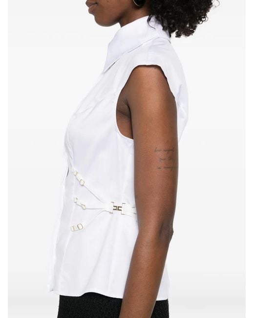 Elisabetta Franchi White Cotton Shirt