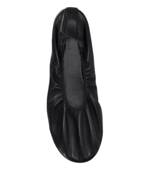 Dear Frances White Scrunch-Effect Ballet Flats