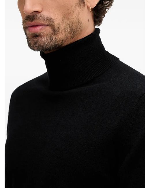 Geox Black Logo-Palque Roll-Neck Sweater for men