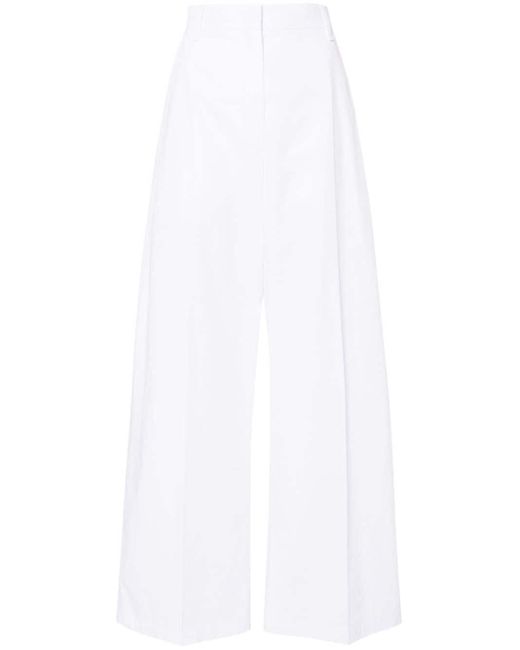 Pantalones anchos lisos Sportmax de color White