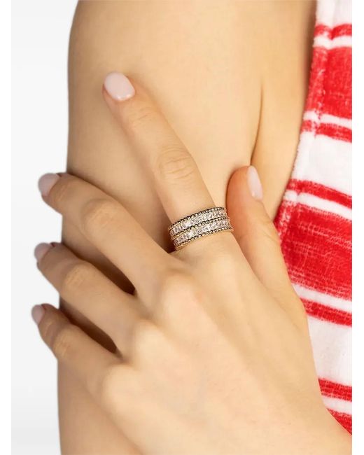 Apm Monaco Orange Cordage Zirconia-Embellished Ring