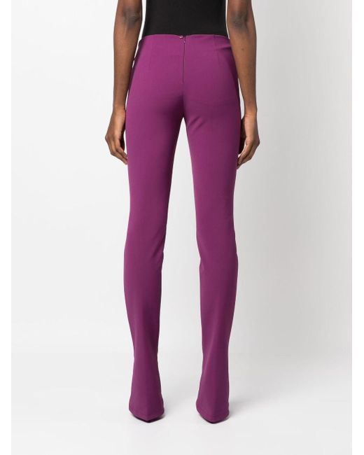 Sportmax Purple Zip-cuff Slim-fit Trousers