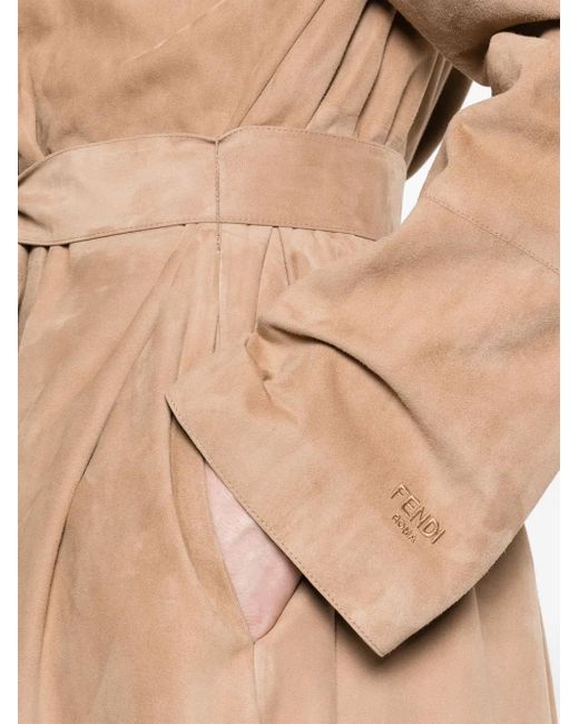 Fendi Natural Suede Coat