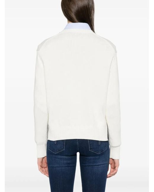 Polo Ralph Lauren White Classic Crew Neck Long Sleeve Pullover