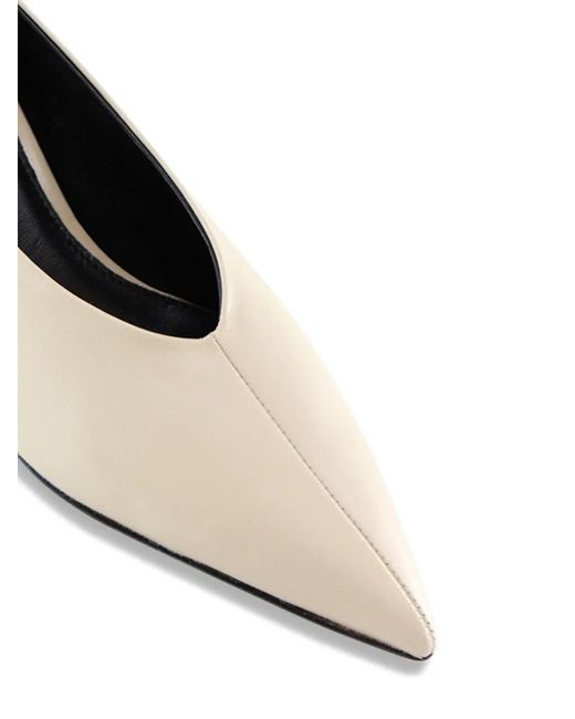 Notabene Natural 40Mm Gaia Pointed-Toe Leather Pumps