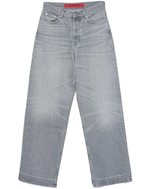 032c Gray Attrition Distressed-effect Jeans