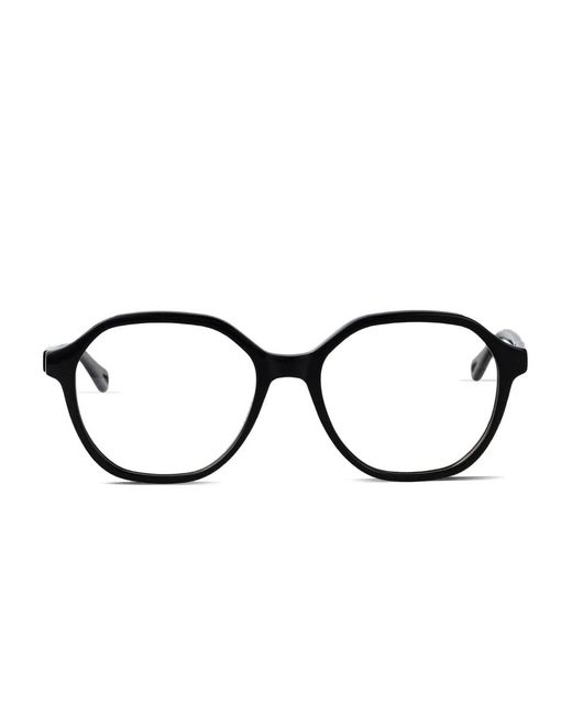 Chloé Black Brille Mit Eckigem Gestell