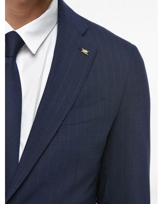 Corneliani Blue Pinstripe Single-Breasted Suit for men