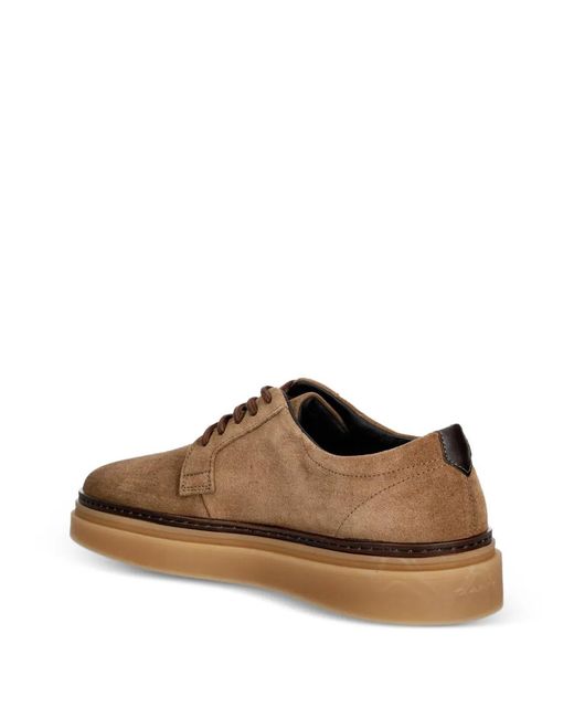 Gant Brown Suede Lace-Up Sneakers for men