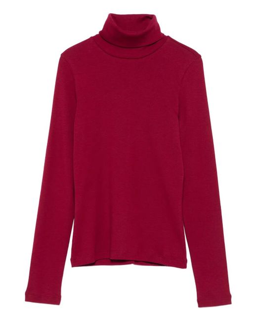 Flore Flore Red Dinah Turtleneck Top