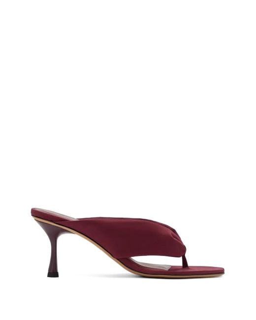 STUDIO AMELIA Red Paloma Heeled Mules