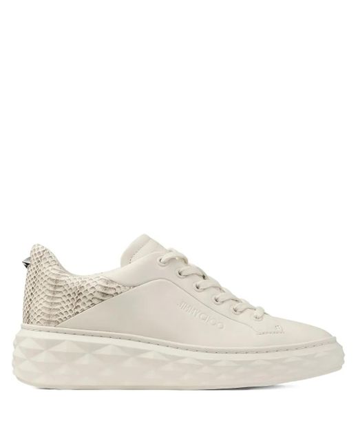 Jimmy Choo White Diamond Maxi F Ii Sneakers