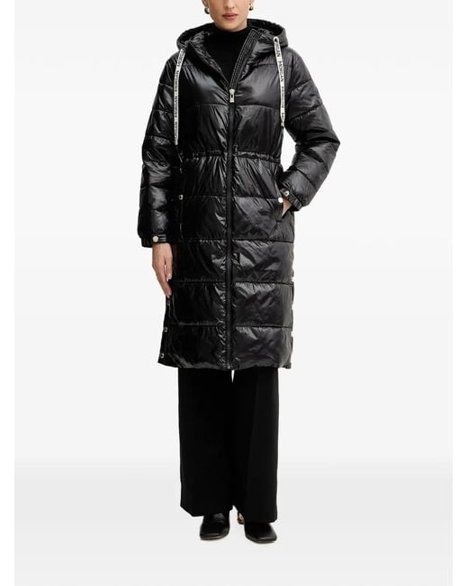 Morgan Black Quilted Hooded Jacket
