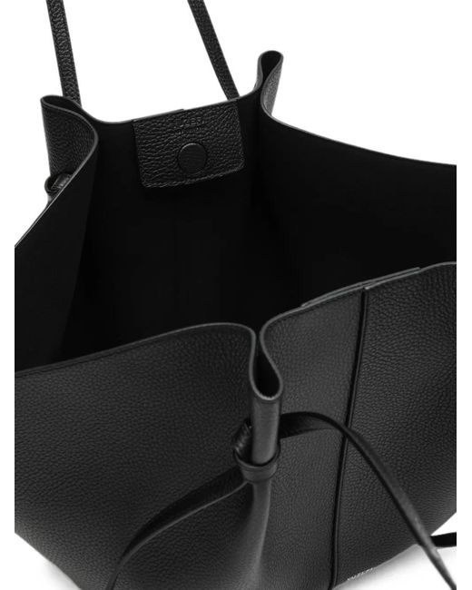 Yuzefi Black Mochile Pebbled Leather Shoulder Bag