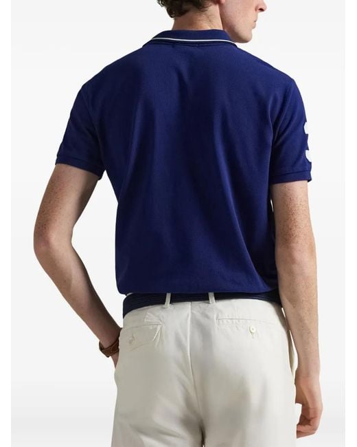 Polo Ralph Lauren Blue Logo-Embroidered Polo Shirt for men