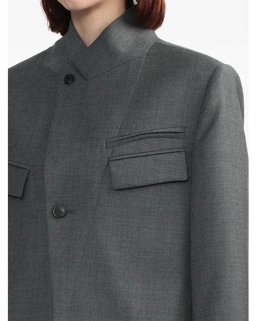 Adererror Gray Vassi Single-Breasted Blazer