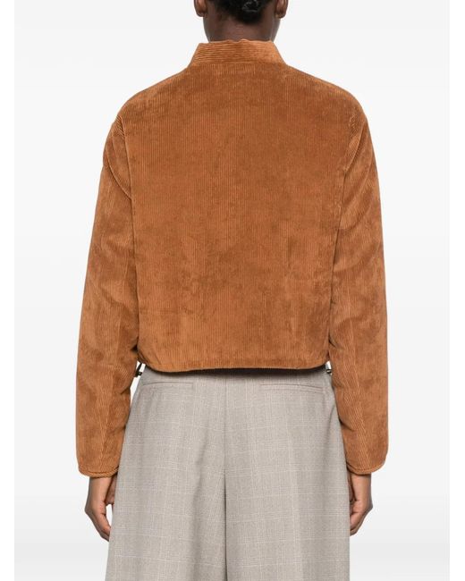 Moncler Brown Corduroy Reversible Jacket