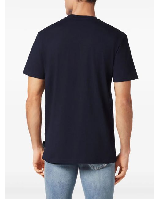メンズ Philipp Plein スカル Tシャツ Blue