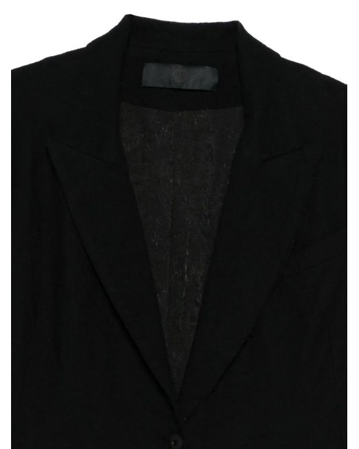 Marc Le Bihan Black Single-Breasted Fitted Jacket