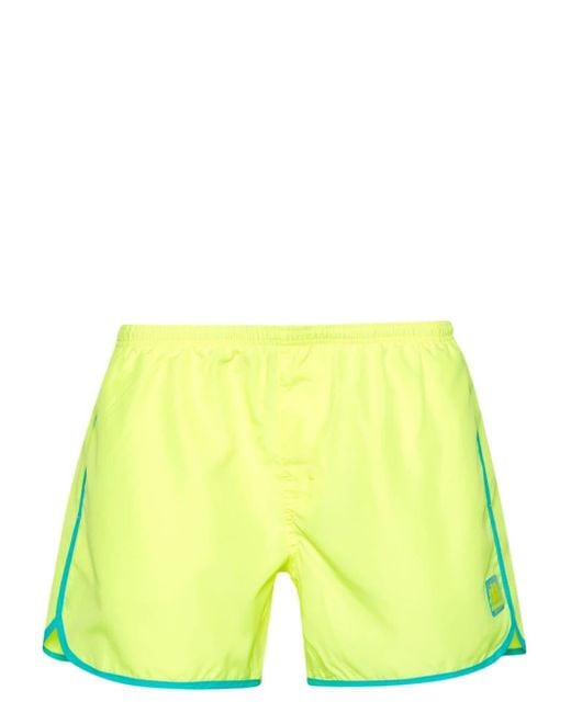 Sundek Yellow Logo-appliqué Swim Shorts for men