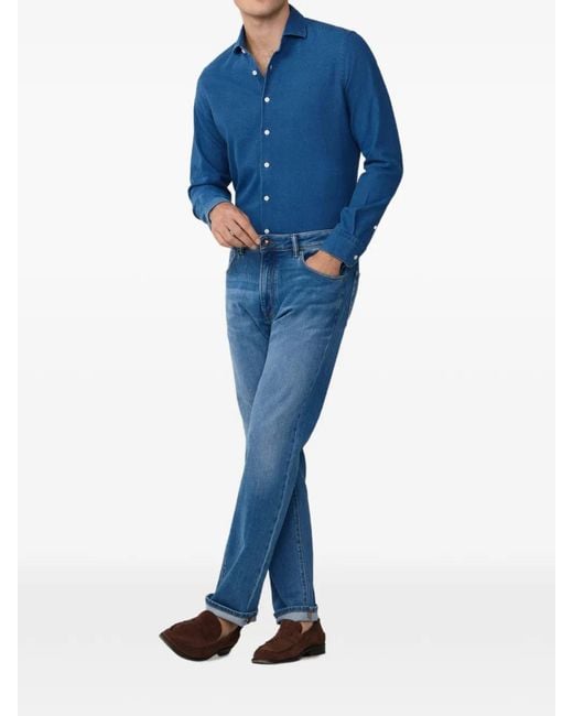 Hackett Blue Straight-Leg Jeans for men