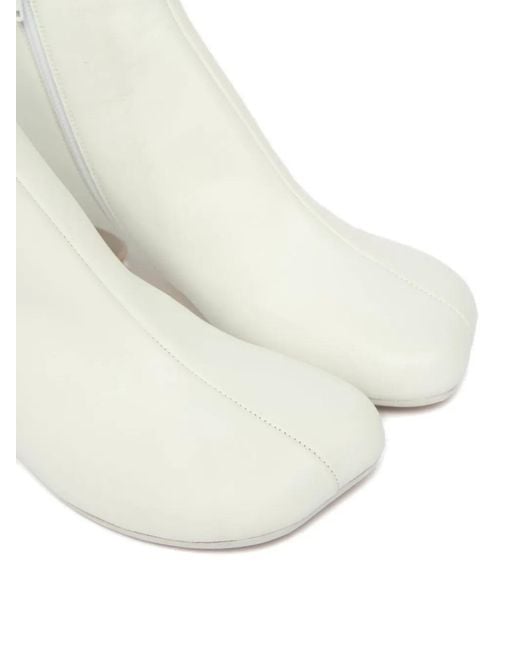 MM6 by Maison Margiela White 40Mm Anatomic Ankle Boots
