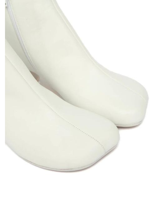 MM6 by Maison Martin Margiela White Anatomic Stiefeletten 40mm