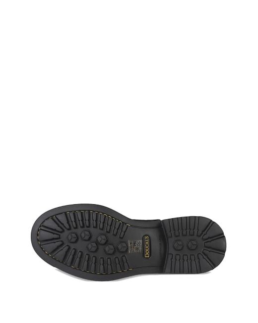 Doucal's Black Perforated Suede Derby Shoes for men