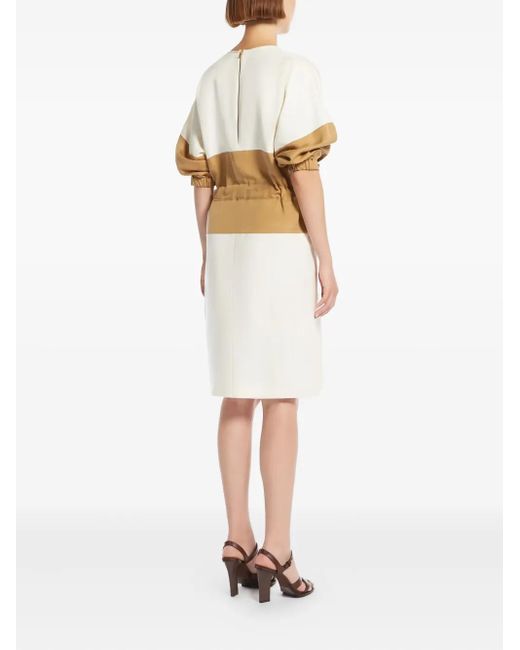 Max Mara White Stretch Nylon Blend Agora T-Shirt Mini Dress